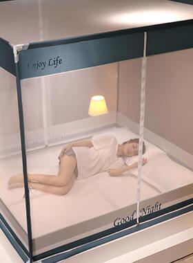 蚊帐225年新款26460加厚密蒙古0包外杆家防用宝宝儿童摔方便拆穿洗新款