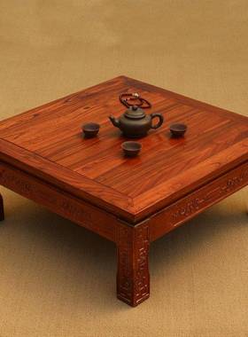 实桌EXE木榻榻米茶几桌老榆木炕桌炕阳台飘窗日式几地台矮简约小