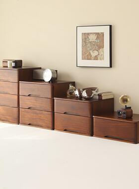 实木约抽桌面收纳柜屉式多层简整理客厅玄关小GVO储物柜组盒合飘