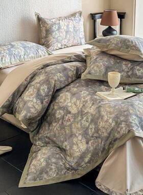 美式轻奢磨四件OBK套纯棉100S厚长绒全棉棉加被套复毛古秋冬床上