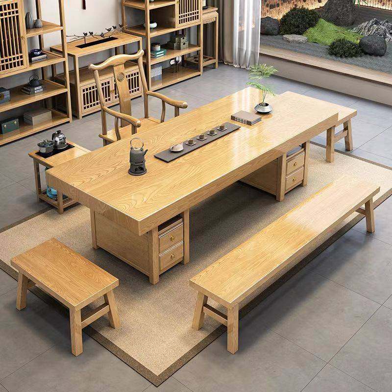实木大板茶桌椅组合原木色办公室豪华一桌五椅新中式家用茶台茶几,玩具/童车/益智/积木/模型,垂直悬浮玩具,淘宝优惠券,粉丝福利购,淘宝优惠卷