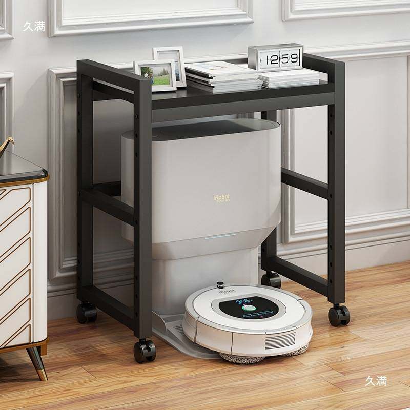 云鲸科沃斯石头扫地机器人基站上方置物架可移动带轮刹收纳架