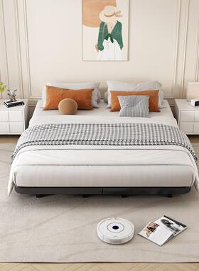 简约无床头悬骨架浮床架排架家用铁艺床加厚TIV单人双人铁子子床