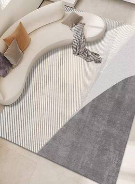 现代10734约家客厅大面积地圈绒满铺底部防尘耐脏吸简用水沙发毯地垫