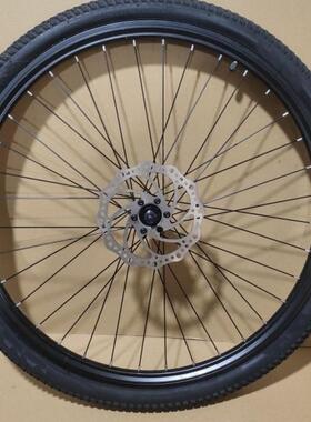 山地车后轮全套配全轮车圈v刹碟刹总后26寸5件tj#%%yhl色胎大可选