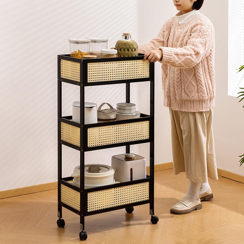 厨房置架物整理橱架调料架收纳架厨子房家用餐边柜子柜XOL多层小