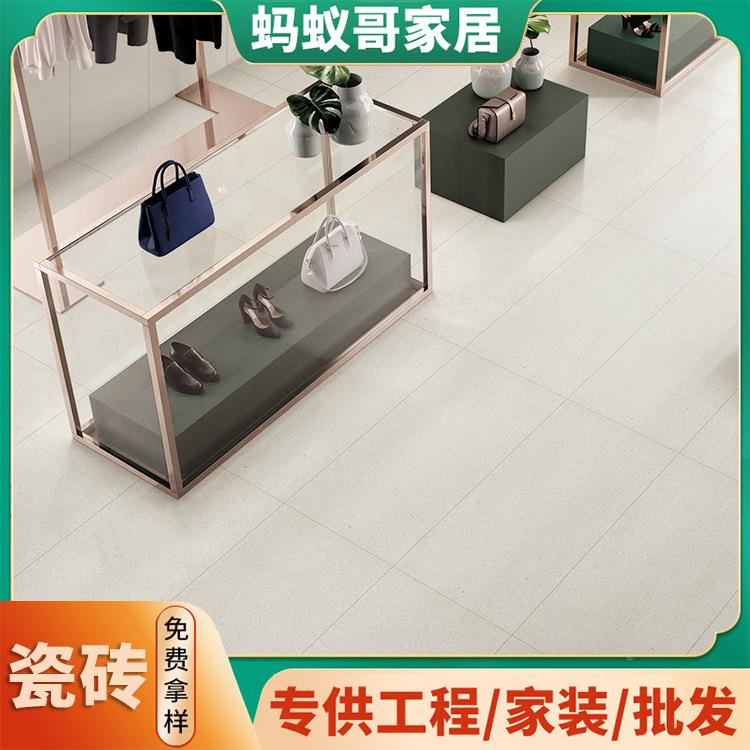 水1磨石6000X6CSW00暖色调岩板60x瓷200mm服装店满铺淡雅砖亮光面