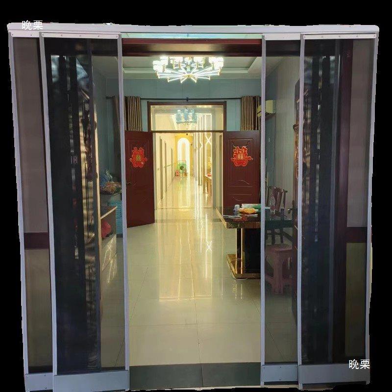 tlznlzn$隐透形蚊门帘可推纱拉帘强性网纱气帘店铺超市商防用夏季