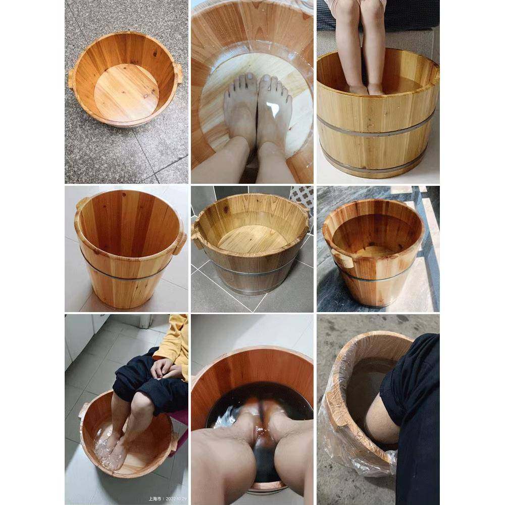 沐之宝养木质木桶泡脚桶501蒸脚桶家用保温木杉足洗脚木盆实木生