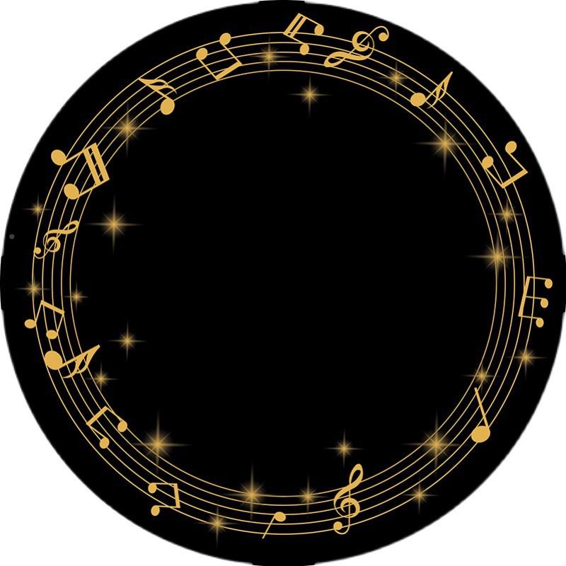 1S2J可三角钢琴隔行音吸地毯专音用圆形房音符ZCR琴琴地垫简约录