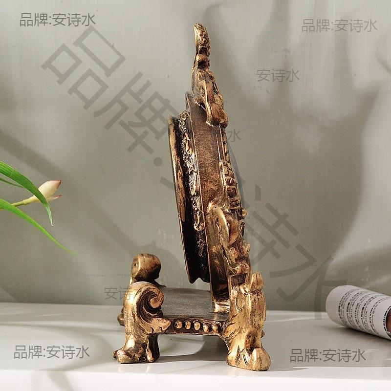 客厅音复古钟奢华钟表欧摆式座静台时UPG式件树脂台钟创意
