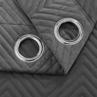 全遮光隔音隔热跨境窗帘 人字纹打孔成品窗帘现货