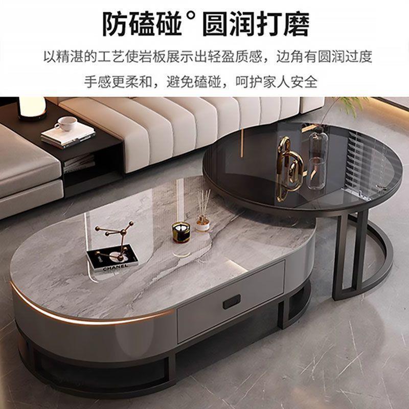 dde户烤漆实木茶新几客家用款圆茶桌现代简厅约VVC小型