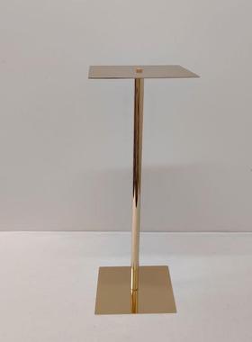 家居餐桌装饰摆CAQ金色电镀婚店礼件花架婚酒庆现场道具路引