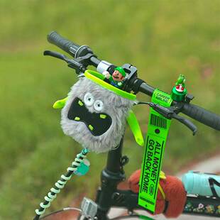 车头包820小行怪兽卡通小布车挂包攀岩镁粉袋头行自车骑配饰新款