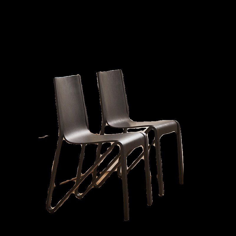 中古风实木靠背设计师创意客厅餐厅可叠放奶茶店咖啡厅餐桌椅