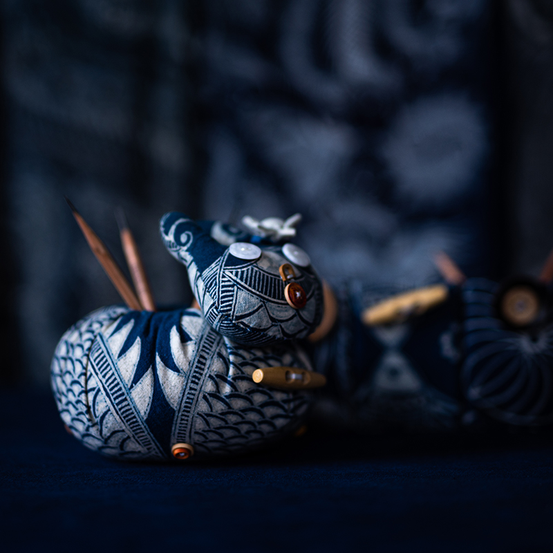 植物染 苗族蜡染  文创 文具用品 纯手工笔筒  手工礼品定制