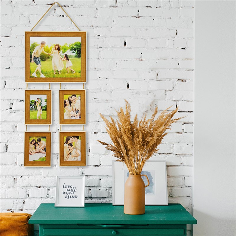 全家福麻绳相框多联串联创意照片墙影楼儿童写真集简约挂画