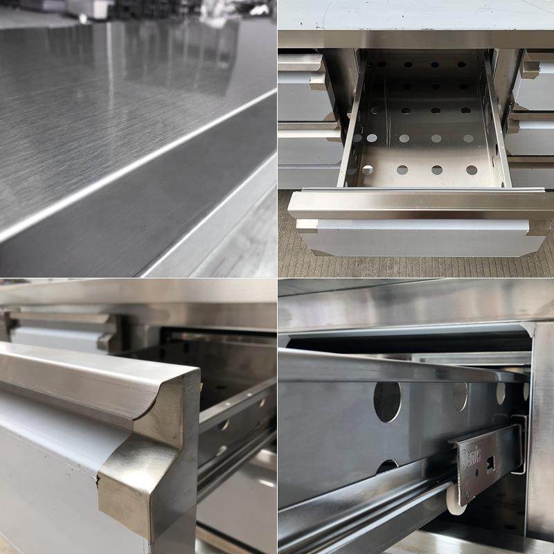 匠思式抽屉不冷藏柜雪风冷工作台厨房商YTV用冰箱锈钢抽屉冰柜平