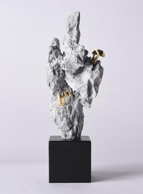 博软柜装饰品太湖石摆件新RD5293中式家居书工茶几古架树脂艺品中