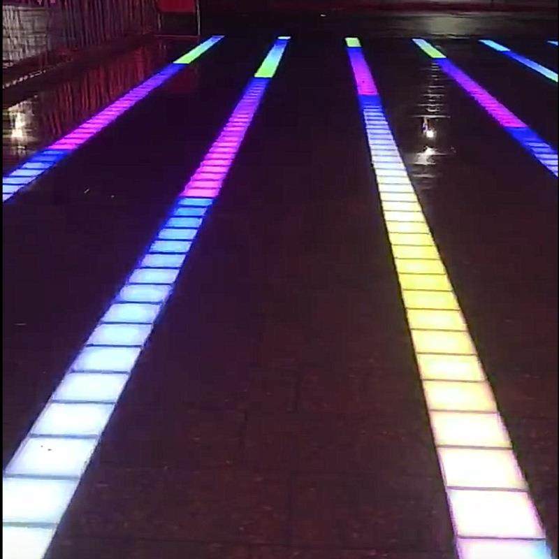 坤琅照明LED地砖灯重力体感应地板灯彩脚踩发声七发光GVT地埋人灯