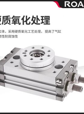 气动64小型转角动可调90度180度旋转气缸0MS0QB-10A/2A/3A/50摆/7