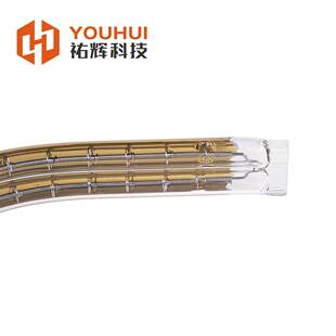 11x23mm 双管半镀金涂层U型红外线加热灯管 汽车行业加热灯管