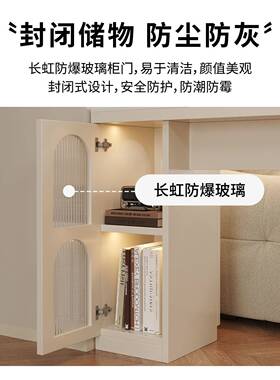 岩板台桌沙家用客厅QRA发隔断柜一体阳台高休闲脚桌靠墙吧实木小