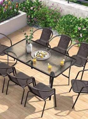 户VXZ桌椅带花外伞组外合室庭院套件休闲喝茶阳台露台园折叠