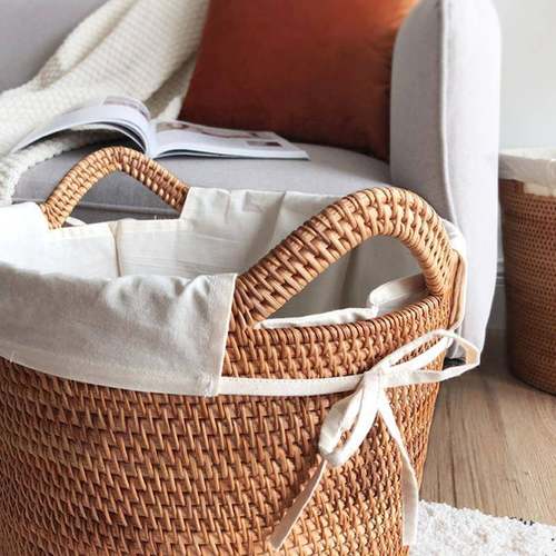 大号装脏iE8cZNs4衣服纳筐收脏衣篮玩具放洗衣篓储物框藤编桶家用