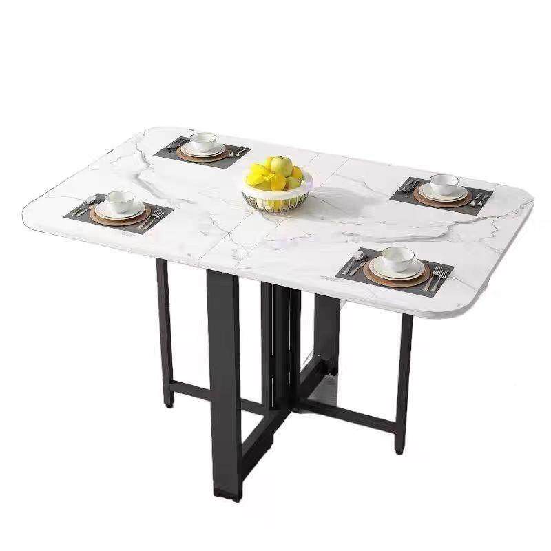 折叠餐家用桌小型多功能可移动饭桌户子组合四凳长方形as1269吃桌