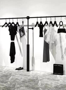 哑光黑上墙OJZ装服装店展示架服店陈列架新货装架款服展示架