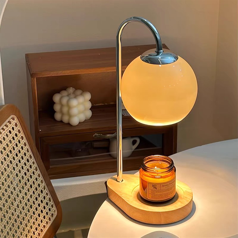 中古奶油风简约小台灯香薰氛围融蜡灯床头无火高级感复古装饰