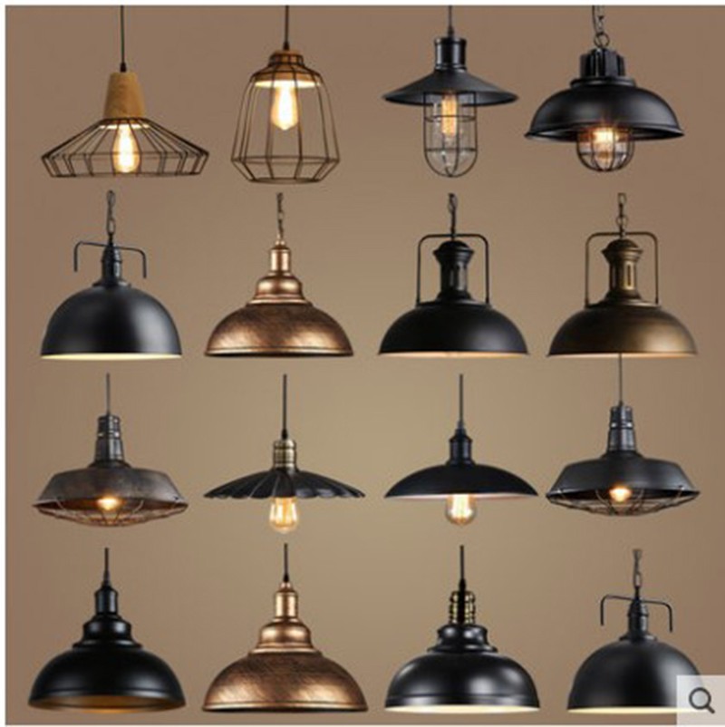 复古工业风锅盖吊灯个性饭店餐厅咖啡厅奶茶店酒吧台店铺怀旧灯罩