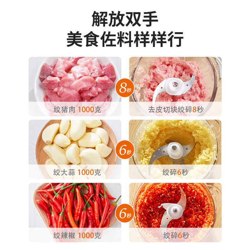 【五年质保】绞肉机家用电动小型多功能打肉馅全自动绞馅蒜泥机器