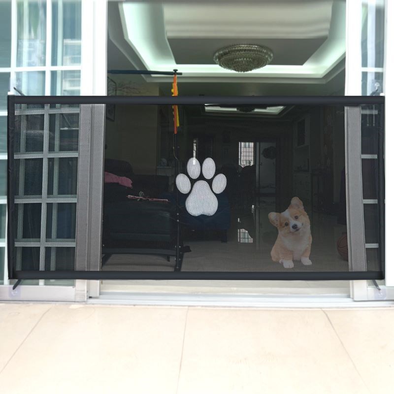 宠物隔离网折叠式宠物隔离栏 猫狗安全防护围栏免打孔宠物用品