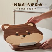 柴犬阅读架看书支架儿童桌面升降书架实木绘本多功能旋转读书支架