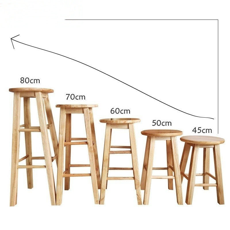 加高实木凳子70cm 60cm高凳子80家用客厅吧椅板凳矮凳高凳梯凳子
