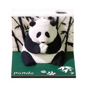 2025年熊猫文创纸雕日历创意摆件3D立体手撕便签便利贴台历定制