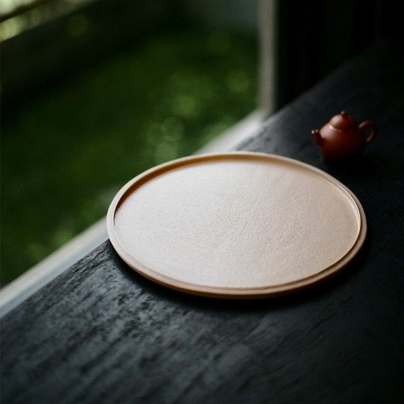 太初莲花堂 云龙手作陶泥圆形壶承干泡台茶盘方形托盘茶具养壶盘