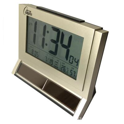 康巴丝数码钟电波闹钟小钟座太阳能闹贪睡闹懒人钟夜光超SZGD2192