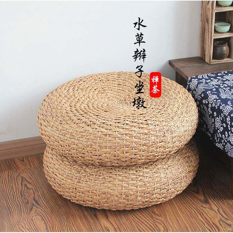 编加厚蒲圆形坐垫子客团厅草板地座藤编榻榻米静坐禅修垫拜佛001