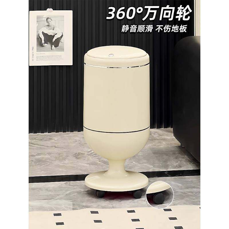 家用按压式垃圾桶客厅卧室厨房新款高颜值大容量带盖可移动带轮子