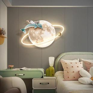 女孩房间立发光饰画儿童房体星空led灯挂壁画圆梦星球装卧室床头