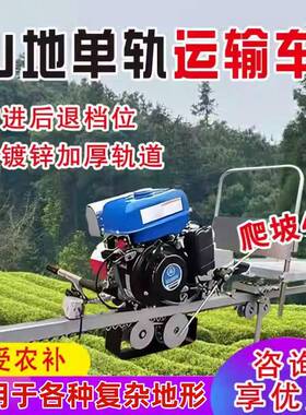 山地单输轨输车农用AXY爬山虎光板搬运车果园茶园自伏走运式轨道