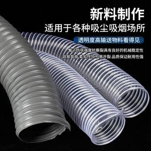 Pvc透明钢丝软纹管雕刻机除管业吸尘管软管工吸尘通风尘RLF排风波