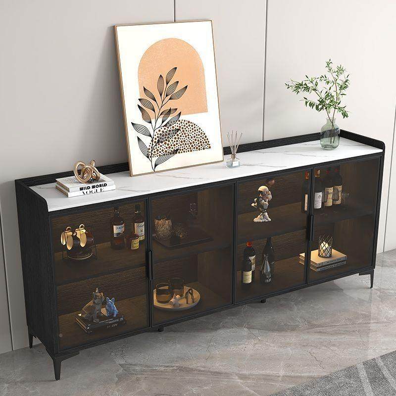 厨极GOR简实木柜餐边柜轻酒简约现代客厅碗靠墙茶水储物柜房收纳