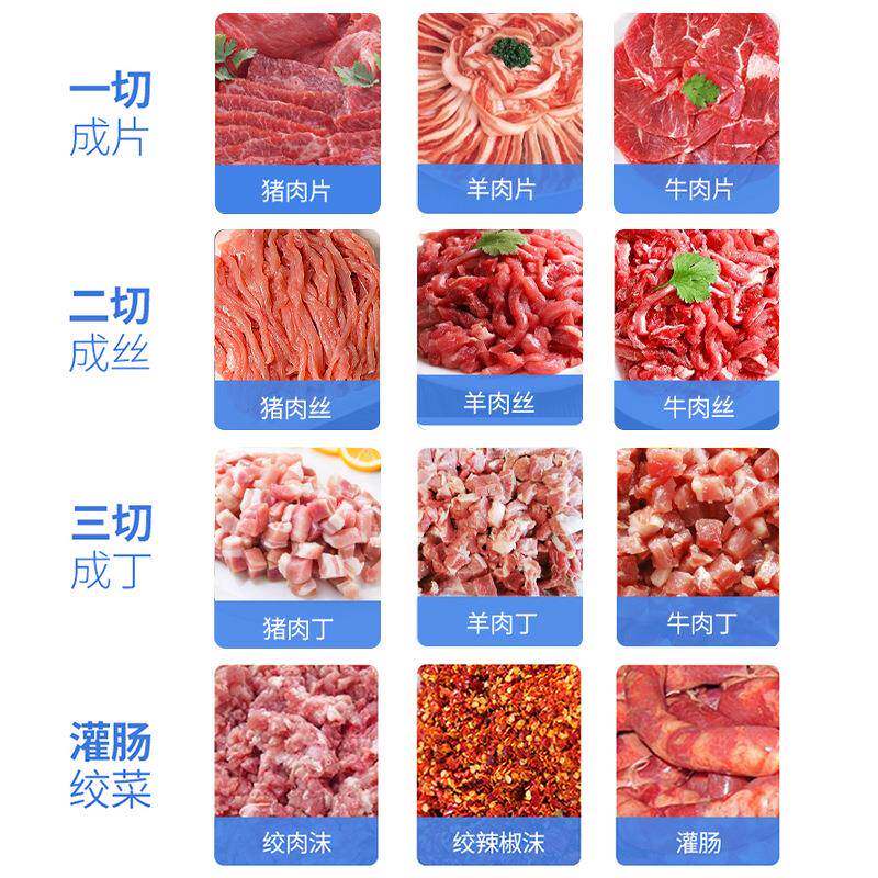 驰商用肉机多功能大型绞一体机切片切丝切丁厨DJJ房食能堂肉切肉