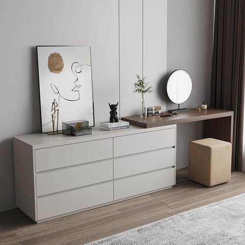 F77S5898W8实意式极简梳妆台五木柜一卧室电体视斗柜化妆桌组合床