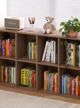 0AE级胡桃木柜色简约置柜物书架储物书靠墙落地中岛0展示格F77H88